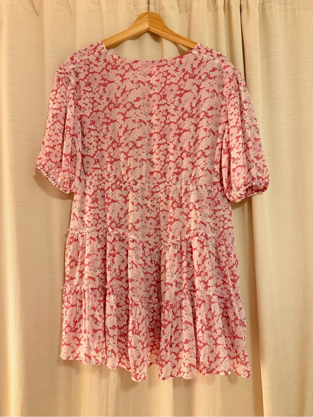 Sabo Skirt Pink Floral Babydoll Dress, XS - Picture 7 of 13